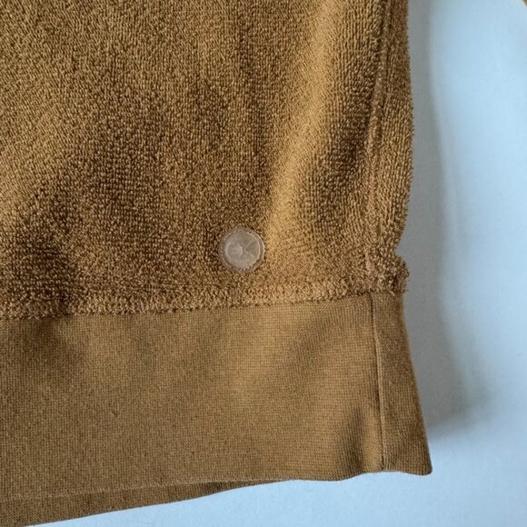 Outerknown Mens L Pullover Terry Cloth Burnt Yellow Sweatshirt High Tide Mustard - Picture 3 of 6